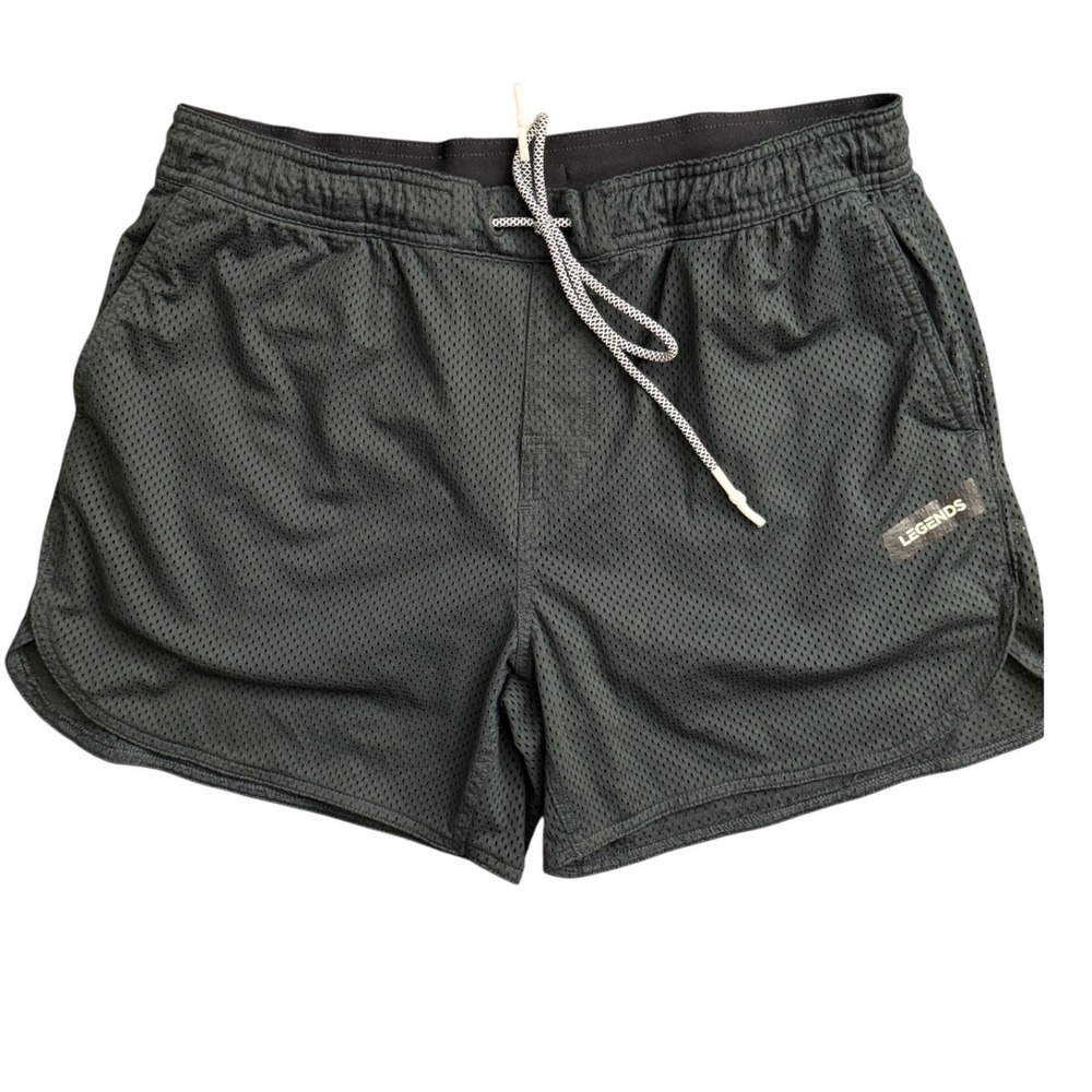 Legends Luka Mesh Shorts Mens XL Charcoal  Athletic Training Gym 5" Inseam yy03